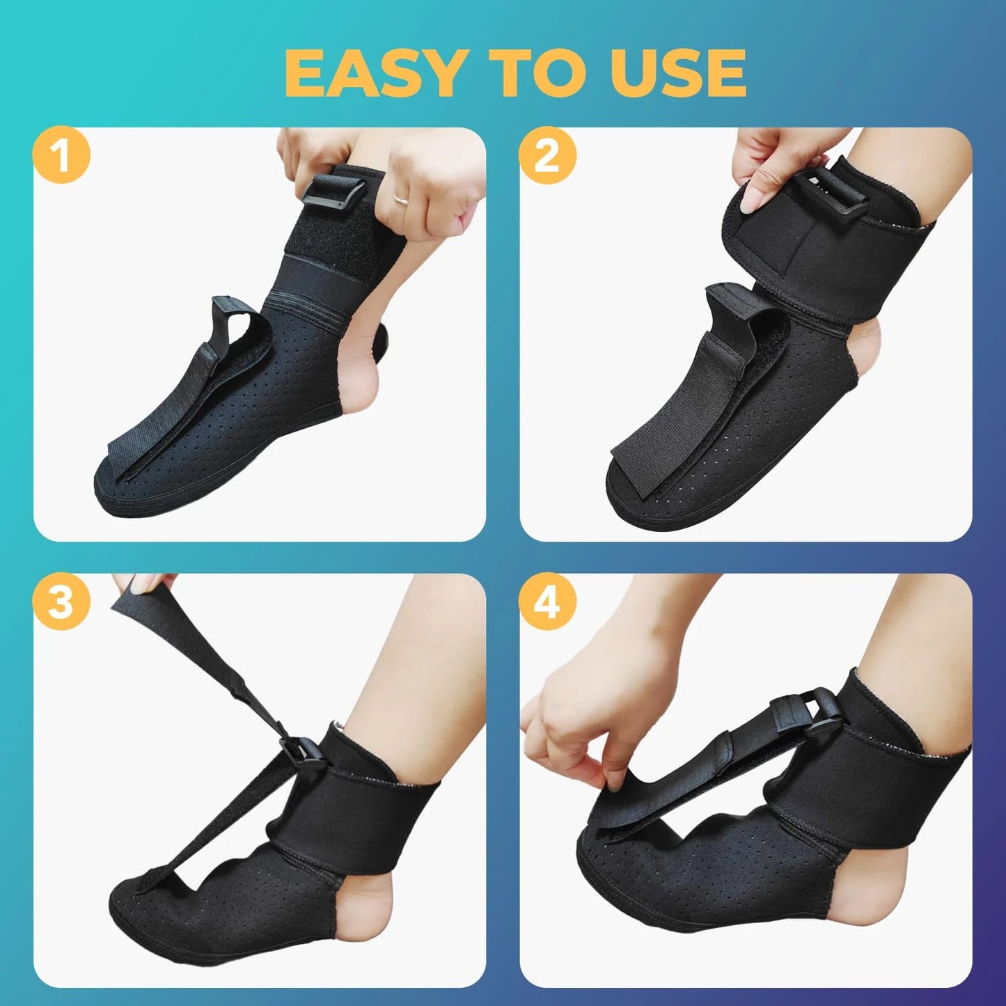 Comfortable Adjustable Foot Sleeve – Night Sock for Plantar Fasciitis, Large Size