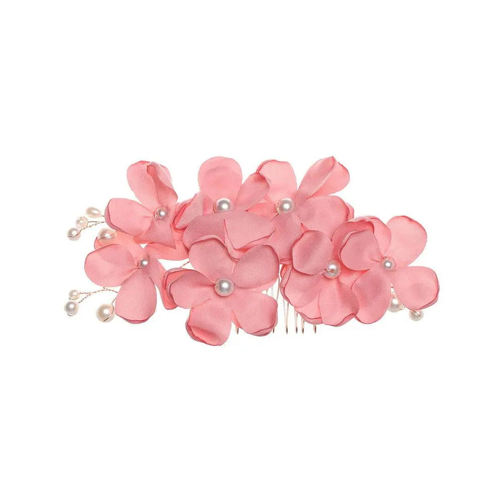 Fashion Red/Pink/Champagne Romantic Flower Hair Clip Hairpin Comb Accessories