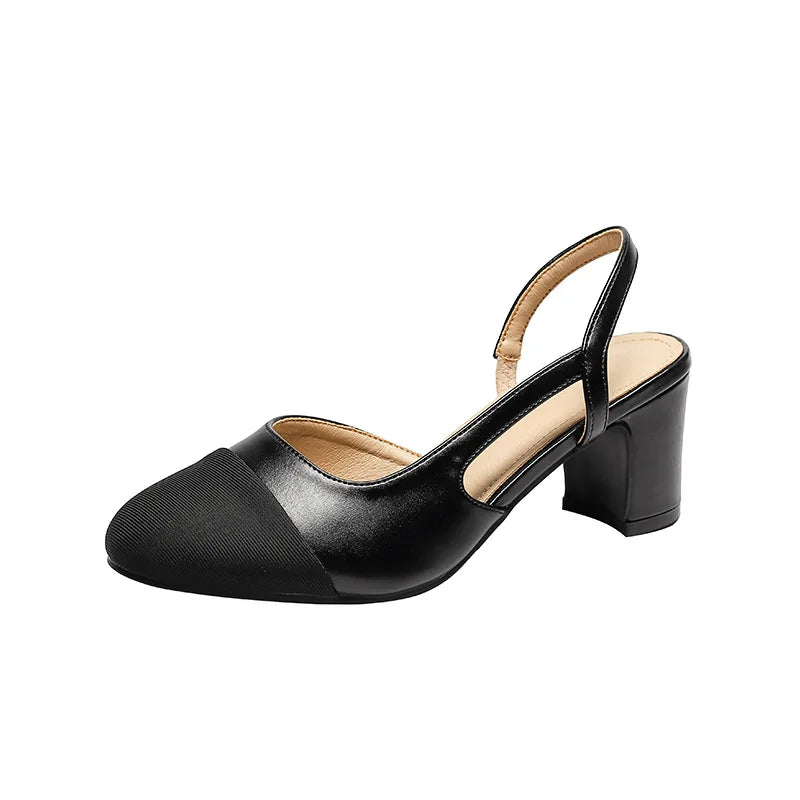 Fashion Sandals Sandals High Heels Shoes Two-tone Splicing Classic Work Sandals Shoe