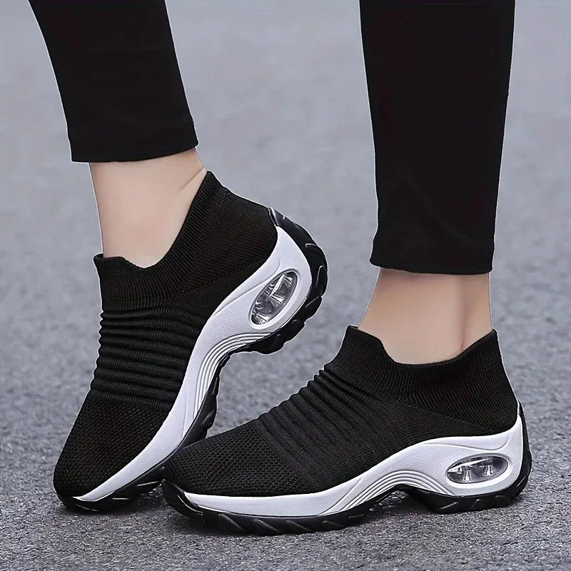 Running Training Sneakers Air Cushion Causal Sport Shoes Slip On Walking  Shoes