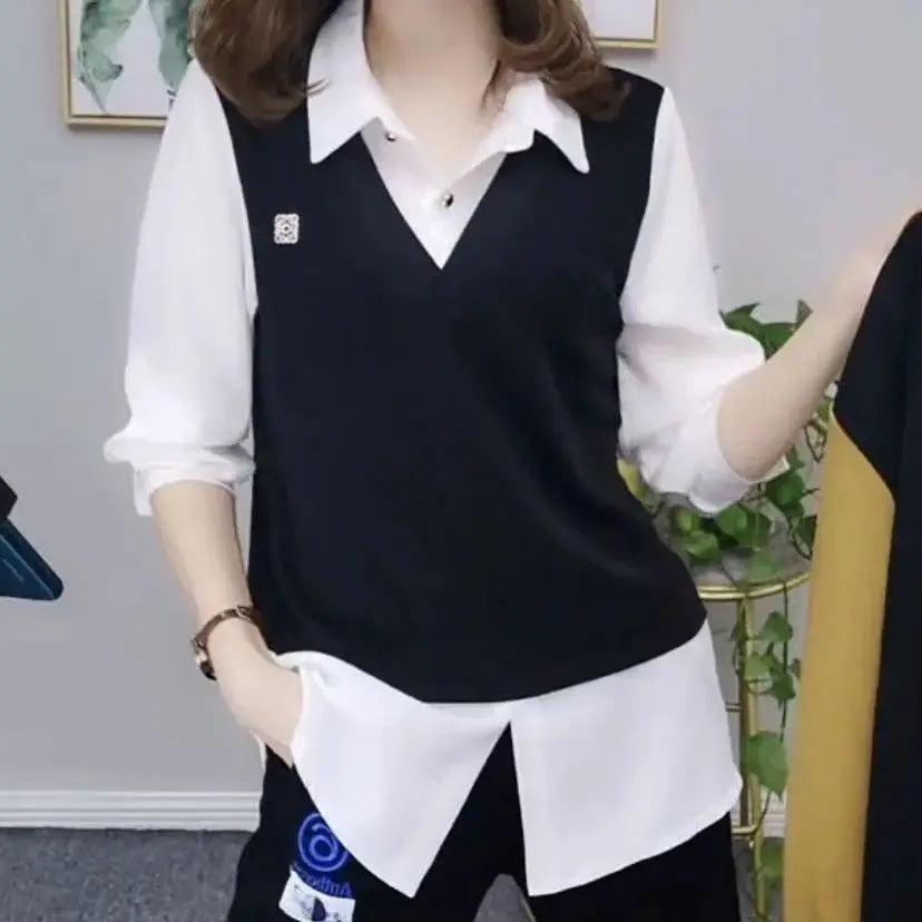 Fake Two-piece Shirt