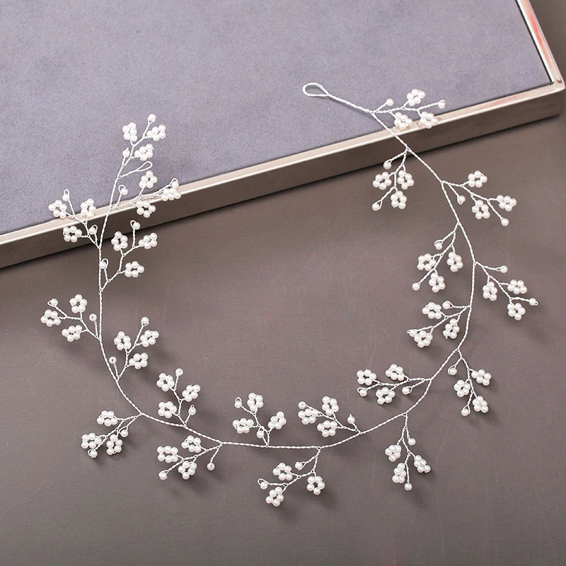 Pearl Crystal  Headband Hairband Rhinestone  Hair Accessories Jewelry Vine For Women