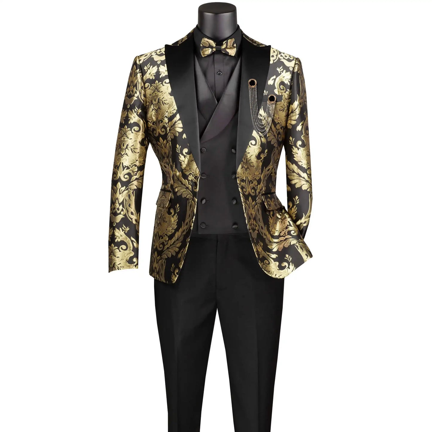Latest Designs Men's Suits Shawl Lapel Groom Tuxedos Slim Fit Terno Prom Party 3 Pieces Set