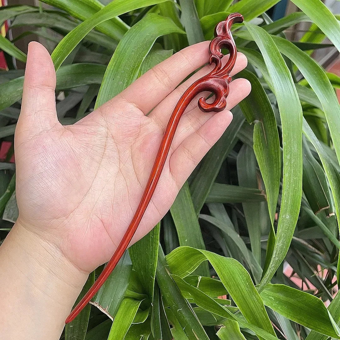 Chinese Retro Style Peach Wood Handmade Carved Hairpin Hollow Out Hair Stick Hairpin Women Hair Styling Tools Hair Accessories