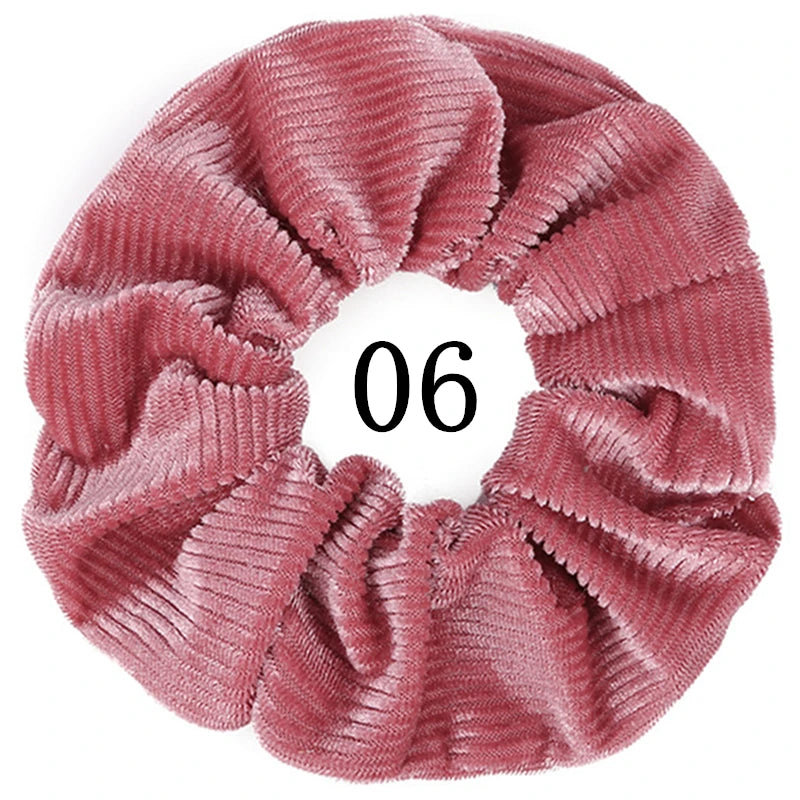 10/6/1pc hair scrunchies headband women ties velvet solid color Black set pack