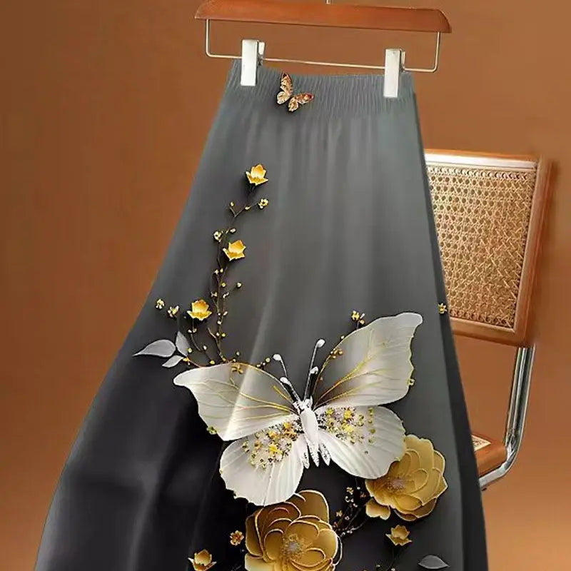 Long  Vintage  Pleated Skirt