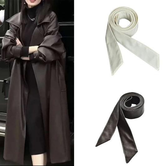 PU Sash Tie Waist Band for TrenchCoat Overcoat Jacket