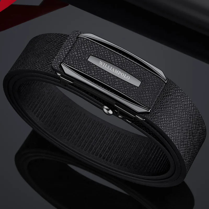 Fashionable and personalized waistband, minimalist toothless automatic buckle belt