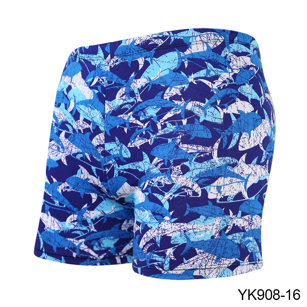 Adult Swimming Briefs Multicolor Printing Breathable Mens Swimming Trunks Avoid Embarrassed Beach Soak in A Hot Spring Drift