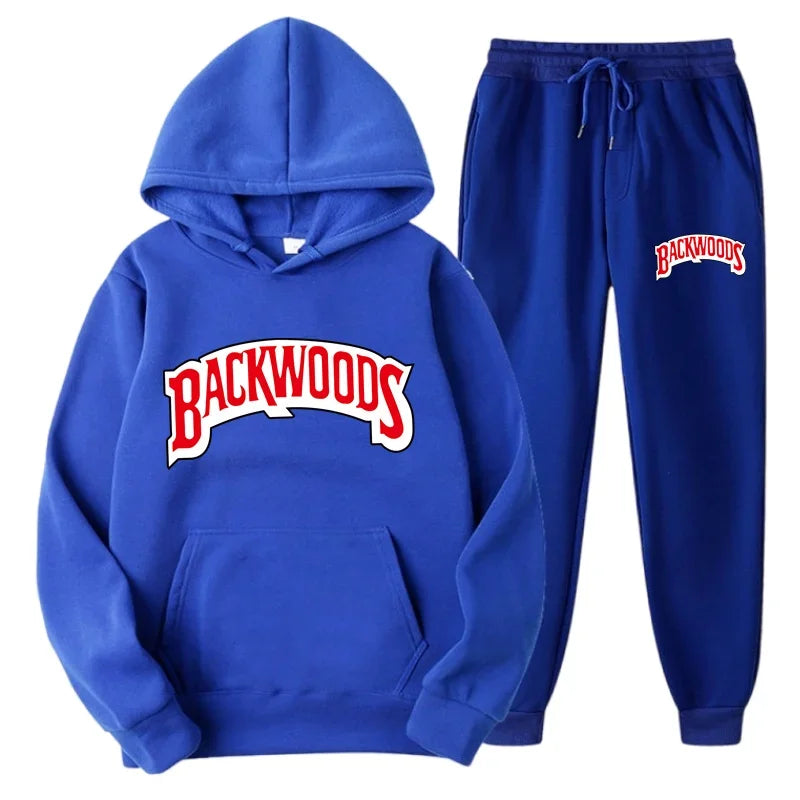Winter Hoodie Sets Men Fashion Fleece Hoodies Brand Pants Casual Jogger Suit Tracksuit Sweatshirt Woman Pullover