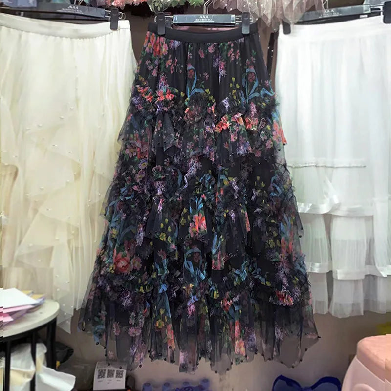 Long Skirts for Women Clothing  Skirt Vintage Fashion Clothes Casual Elegant Streetwear Bohemian