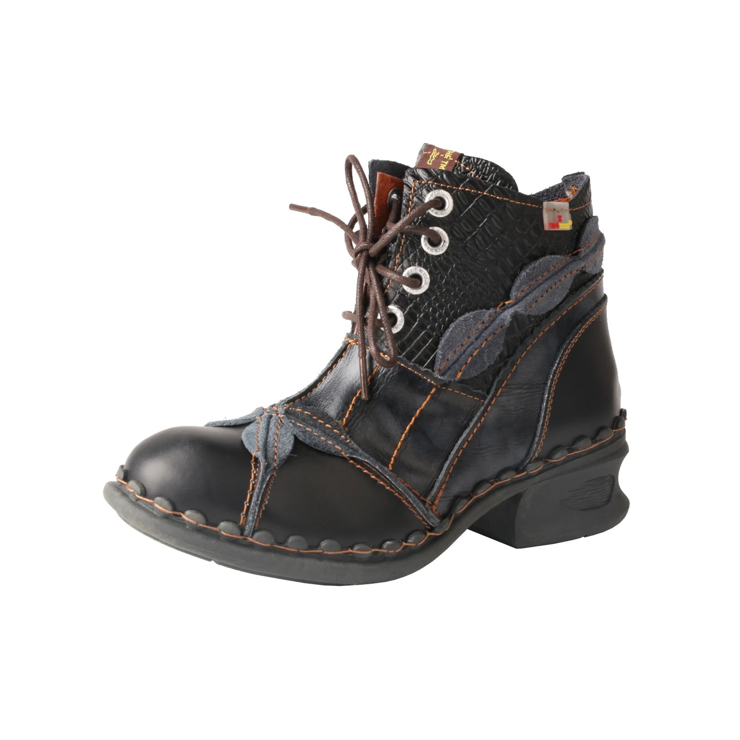 Washed Leather Oxford  Boots