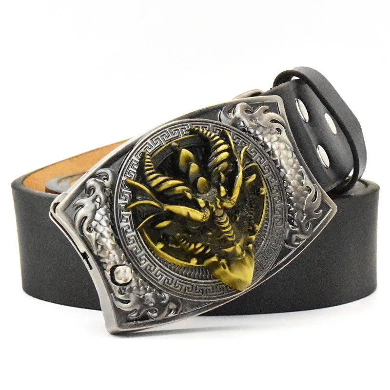 Metal West Cowboy Belt Buckle With Knife  Jeans Accessories Fit 3.8CM-4CM