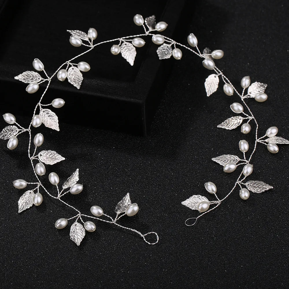 Elegant Women Hair Accessories  Headband Crystal Pearl Hairband Head Ornament Ladies  Hair Jewelry