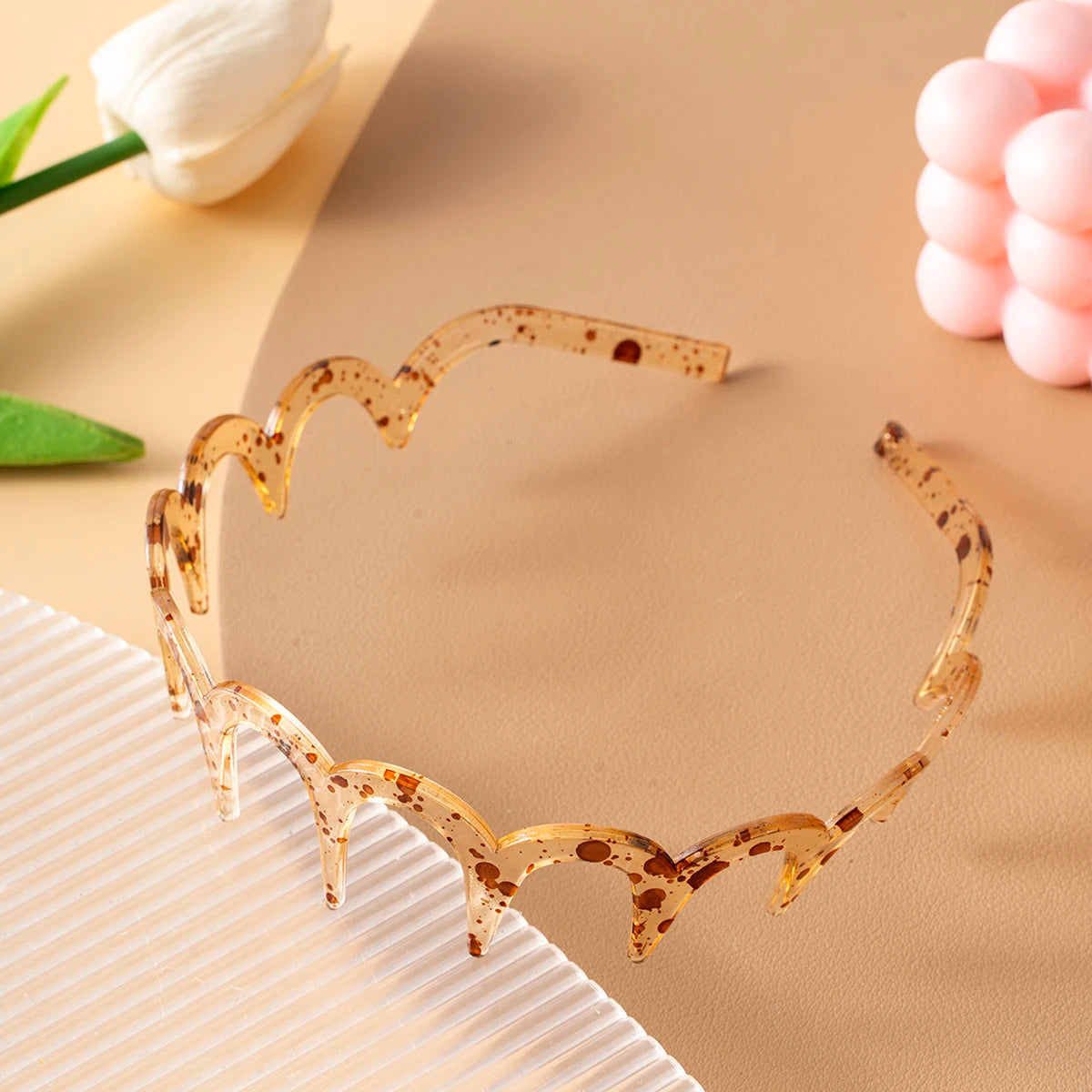 Women Hair Comb Non-Slip Headband Plastic U Shape Hair Hoops Fixed Teeth Fluffy Top Hair Bands Headwear Hair Accessories