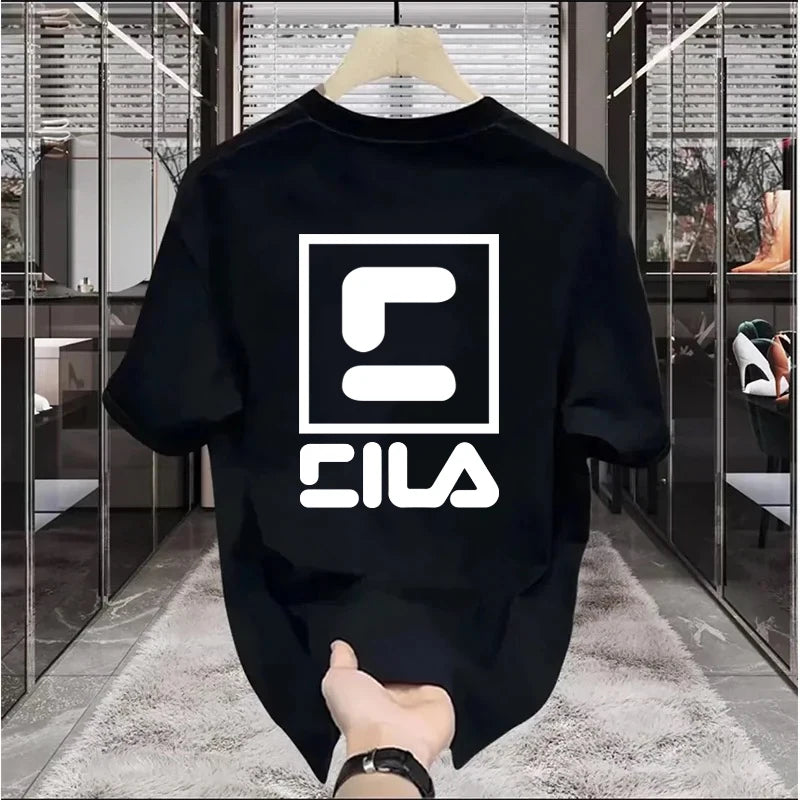 The same fashion T-shirt for men and women  summer short sleeve loose