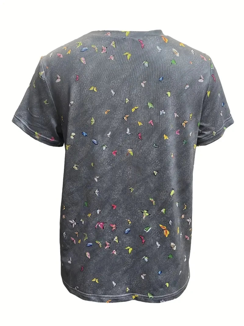 Print Tees Casual Street Tops Woman Clothing Short Sleeve Women's T-Shirt Chic