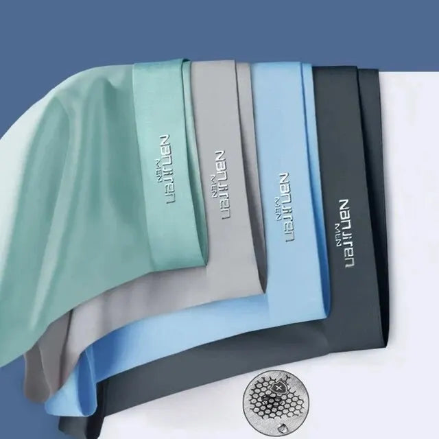 4pcs Boxers Men Underwear Ice Silk Boxer Graphene Man Underpants Breathable Men's Ultrathin Male Boxer Shorts Trunk