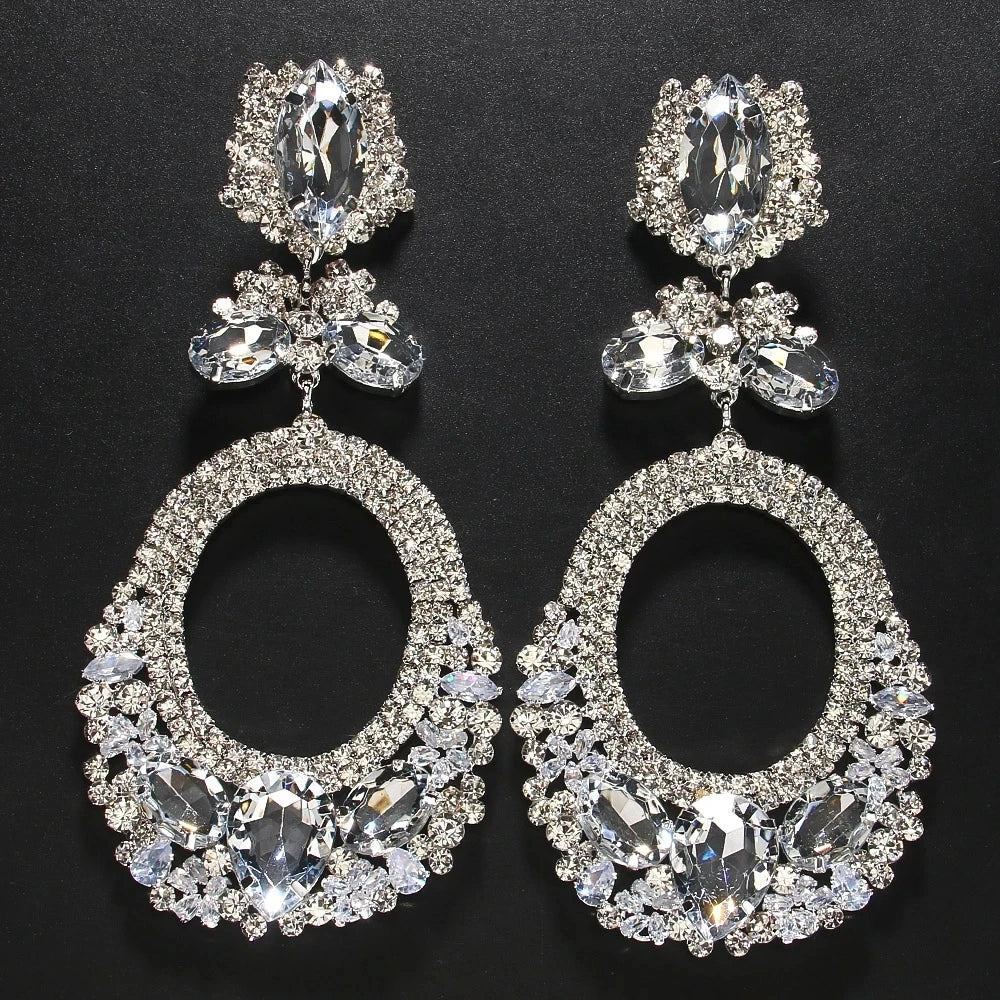 Round Exaggerated Earrings  Hanging Earrings Piercing Vintage