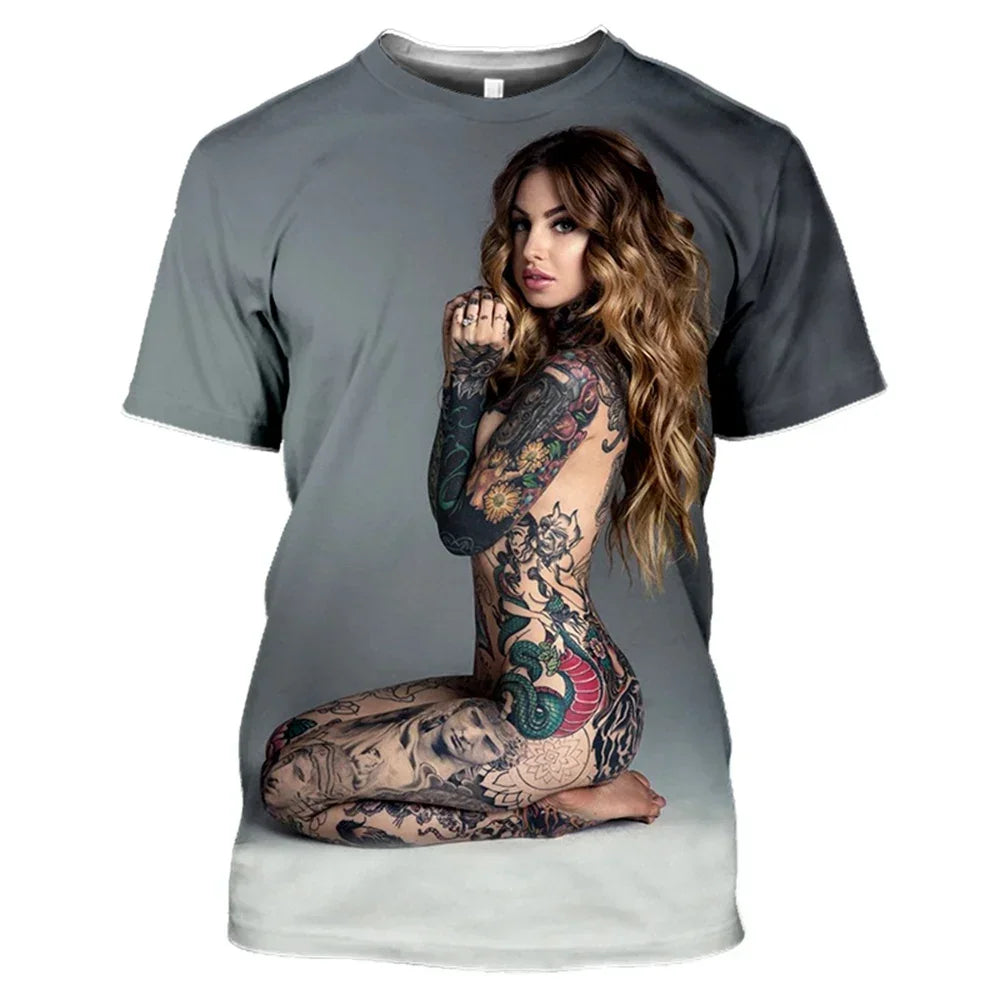 Summer Sexy Goddess 3d Print Men's/women's T-shirts Loose Casual Streetwear O-neck Short Sleeve Tops Tees Woman Clothes
