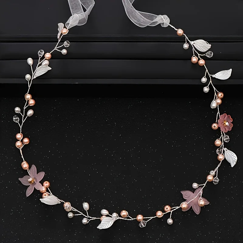 Crystal Leaf Hair Vine Band Headband Rhinestone Flower Headband For Women Hair Accessories Jewelry Headband