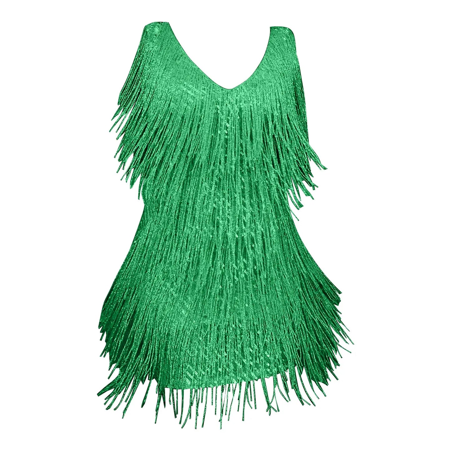 Sequin Suspenders Fringe Mini Dress Women  Solid Color Cocktail Party Bodycon Elegant Slings Tassel
