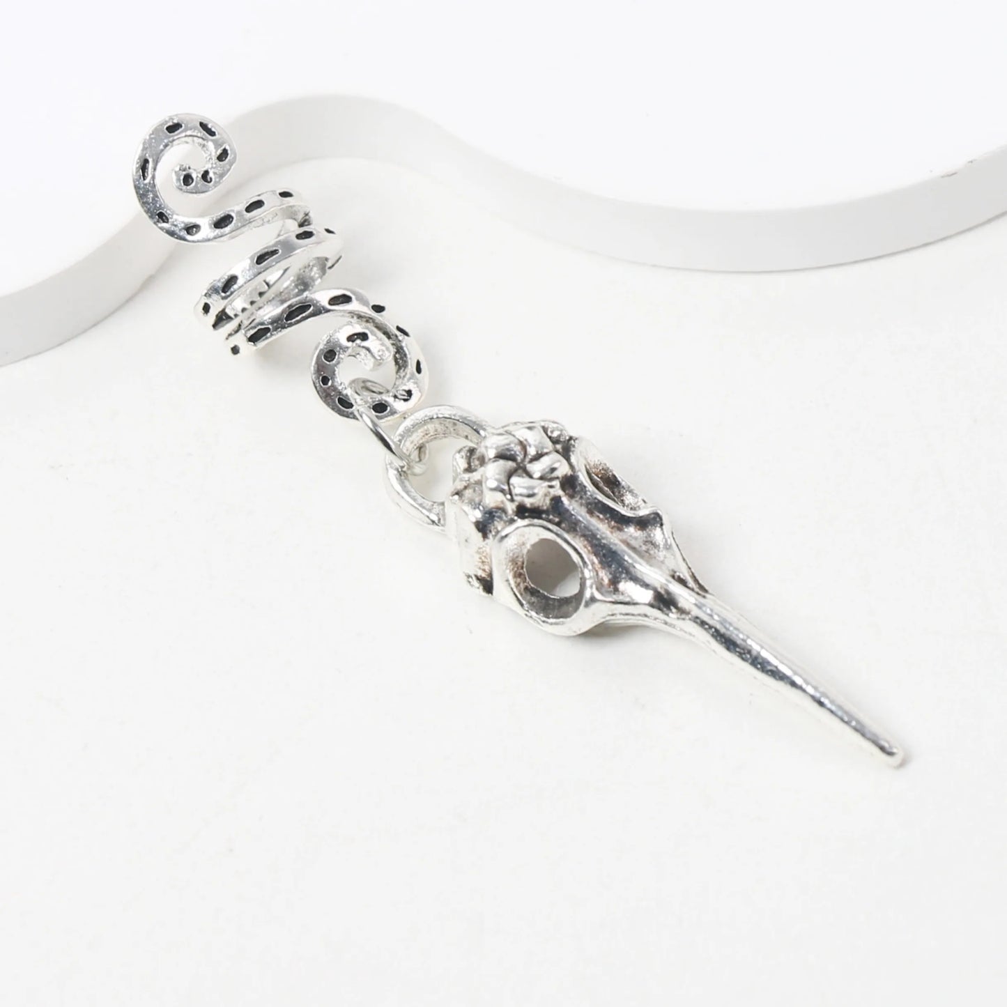 Bird Skull Head Shape Pendant Dreadlock Braid Hair Beads Braids Hair Rings Hippie Style Hair Accessories For Women