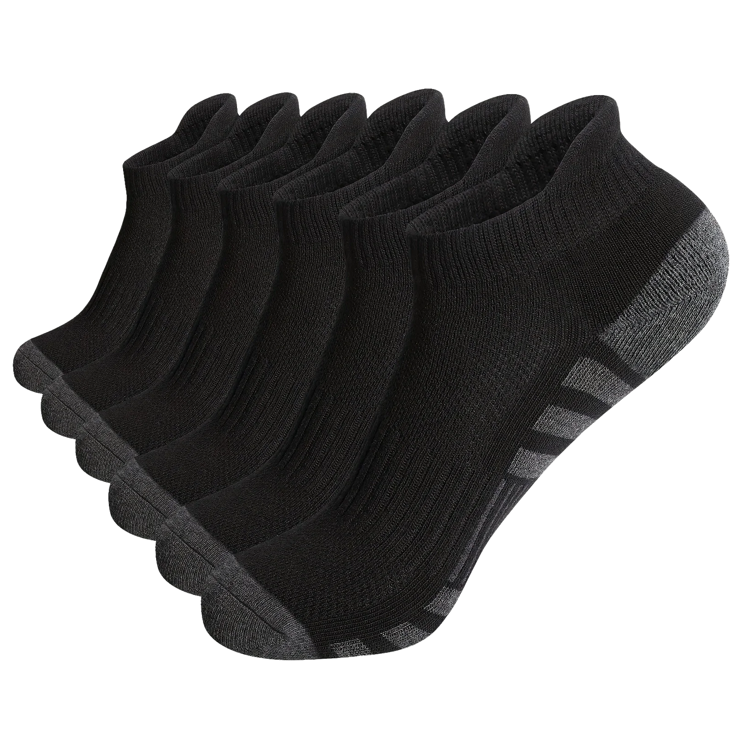 12 Pairs Men's Mesh Breathable Sports Ear Lifting Socks All Season Solid Color Low Cut Casual Mens Short Tube Socks