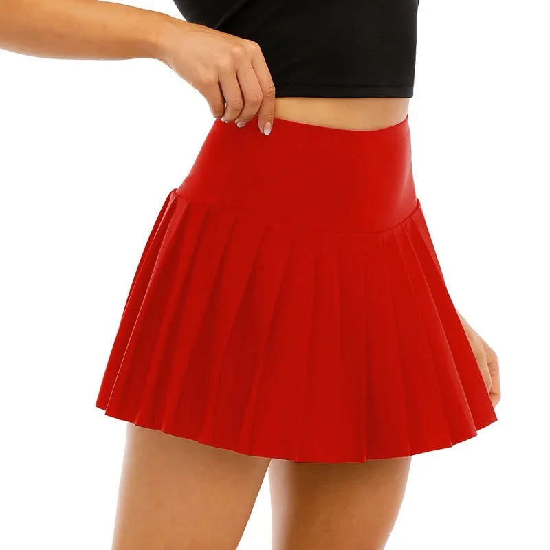 High Waist Pleated Tennis Skirts  Golf Sports Skirt Fitness Shorts Quick Dry Workout Running Skorts
