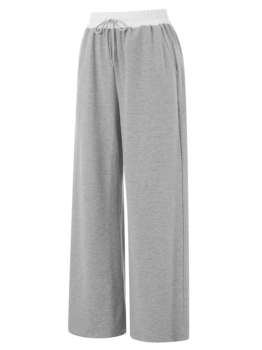 Women s Wide Leg Trousers High Waist Color Block Palazzo Pants with a Relaxed Fit for Stylish Everyday Wear