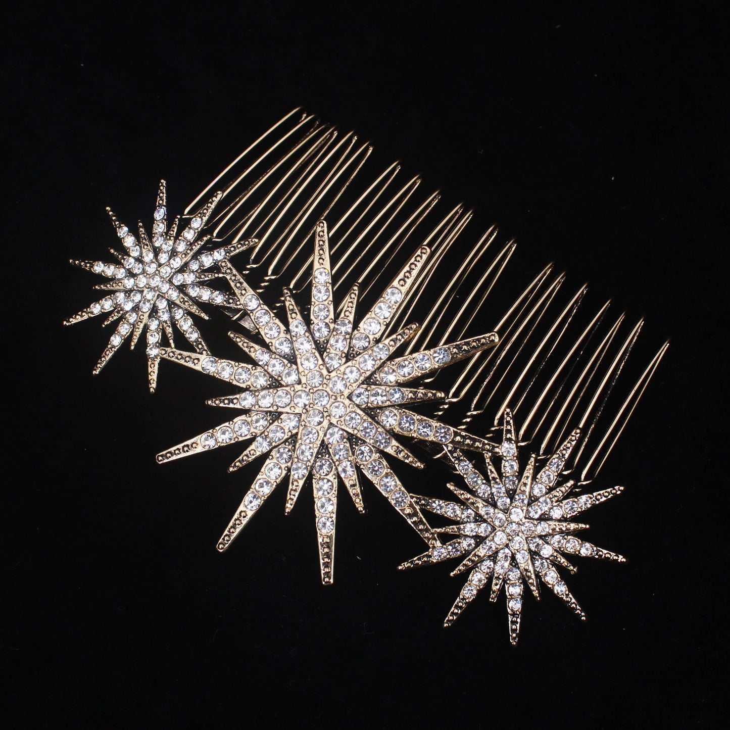 Hair Accessories Crystal Star Hair Combs Clips Jewelry for Women Rhinestone Headpiece Party