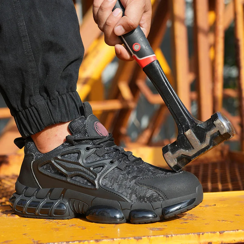 Protective Safety Shoes Men Anti-smash Anti-puncture Steel Toe Work Shoes Breathable Security Industrial Shoes Men Safety Boots