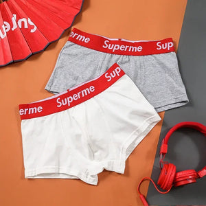 Men's underwear, high - stretch shorts, cotton boxer shorts, sexy, comfortable and soft underpants, plus size (M - 2XL).
