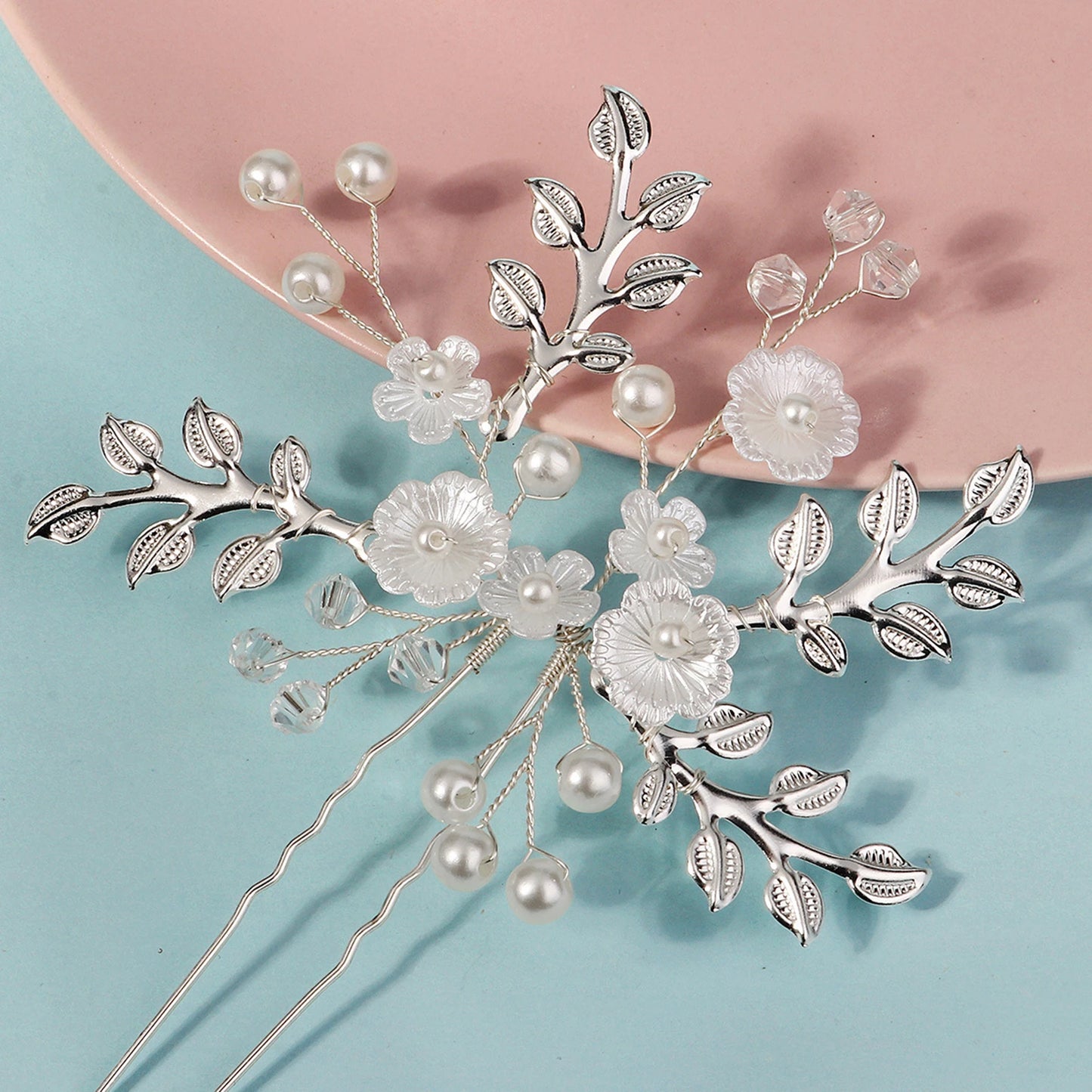 Hairpin Hair Jewelry Non-slip Hair Pins with Pearls  Long & Thick Hair