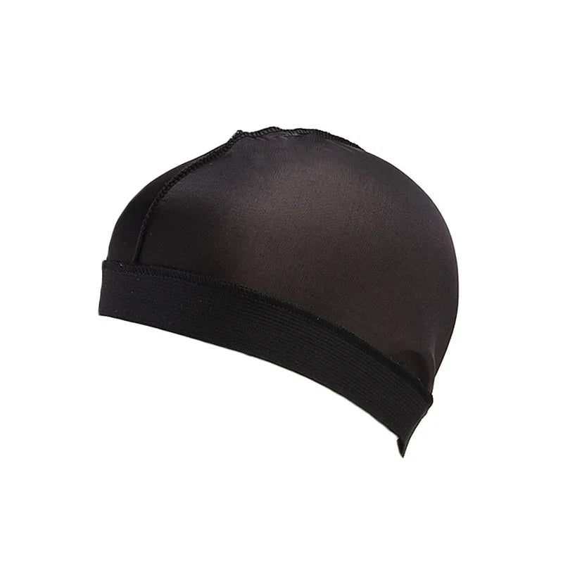 Thick Silky Breathable Dome Elastic Mesh Wig Cap For Men Women Breathable Knit Street Style Cap Silky Wave Cap