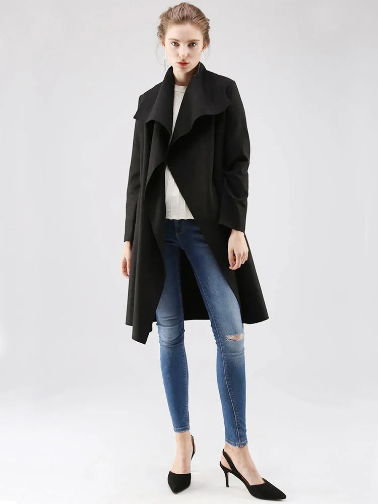 Long Sleeve Solid Coat Fashion and Comfortable European and American Versatile Casual
