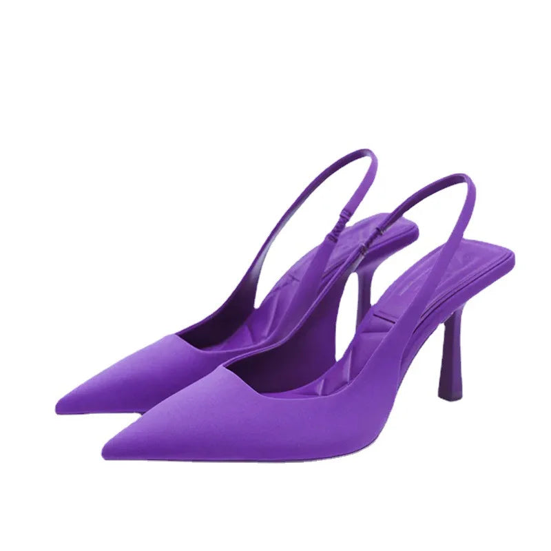 High heeled Sandals  Fashion Pumps Pointed Toe High Heels Shallow Sandals