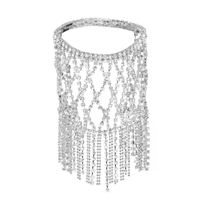 Bohemian Rhinestone Tassel Bracelet Hand Jewelry