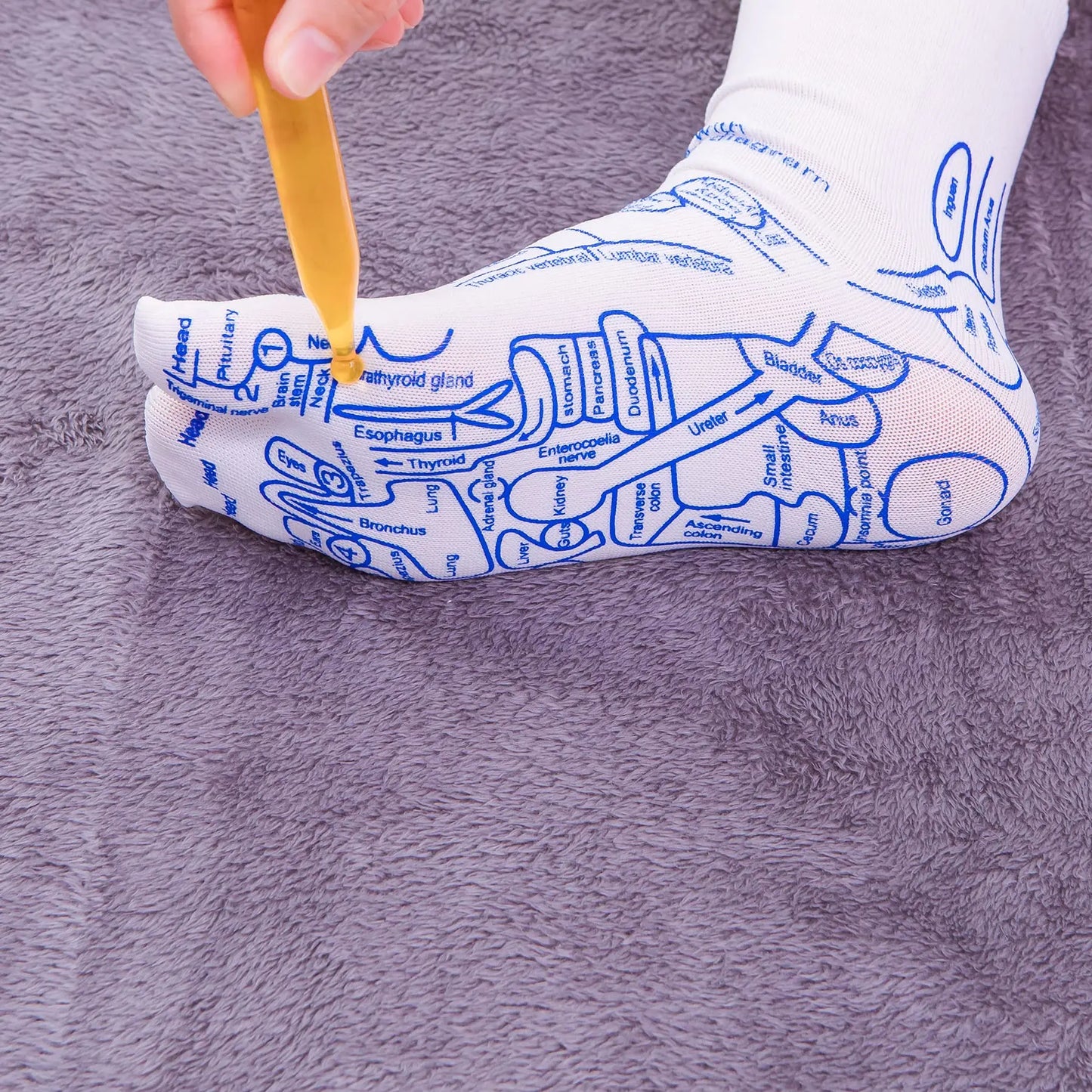 Reflexology Socks with Trigger Point Massage Tool Foot Pain Relief Remedy for Foot Massage
