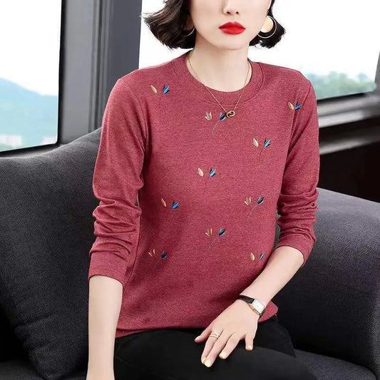 Fashion Printed O-Neck  Casual Pullovers
