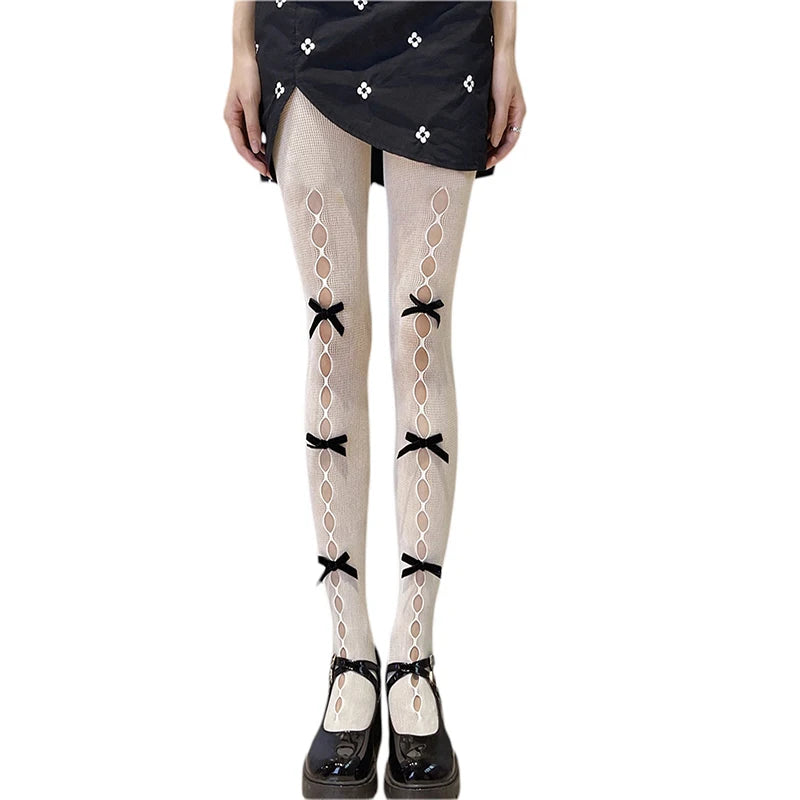 Elegant Lace Thigh High Stockings with Floral Embroidery Sexy Sheer Tights for Women Fashionable Hosiery for Ladies
