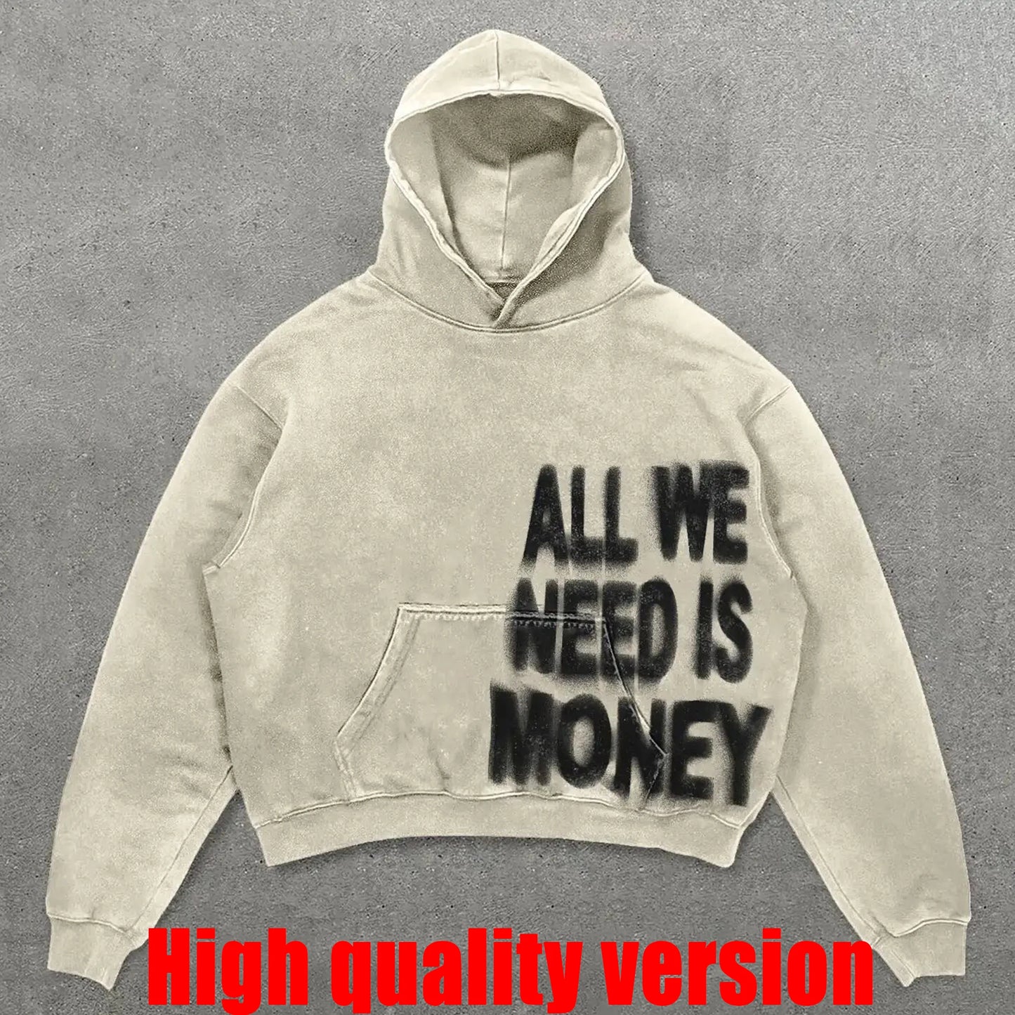 Skull Hoodies Fashion Print Top Oversized Pull-over Hoodie  American Streetwear Goth Women
