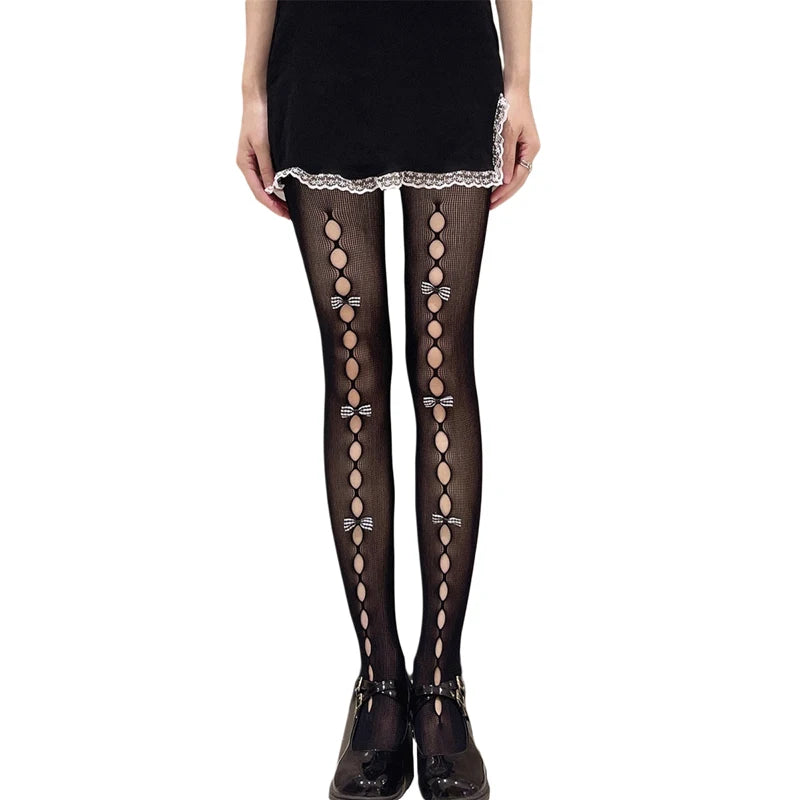 Sexy Lace Stockings with Bow Detailing for Women s Night Out Clubwear Date
