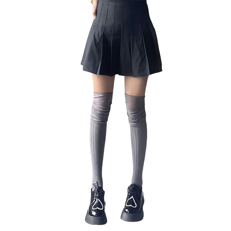 Cable Knit Over Knee Socks Soft Stretchy Stocking Thigh High Leg Warmers