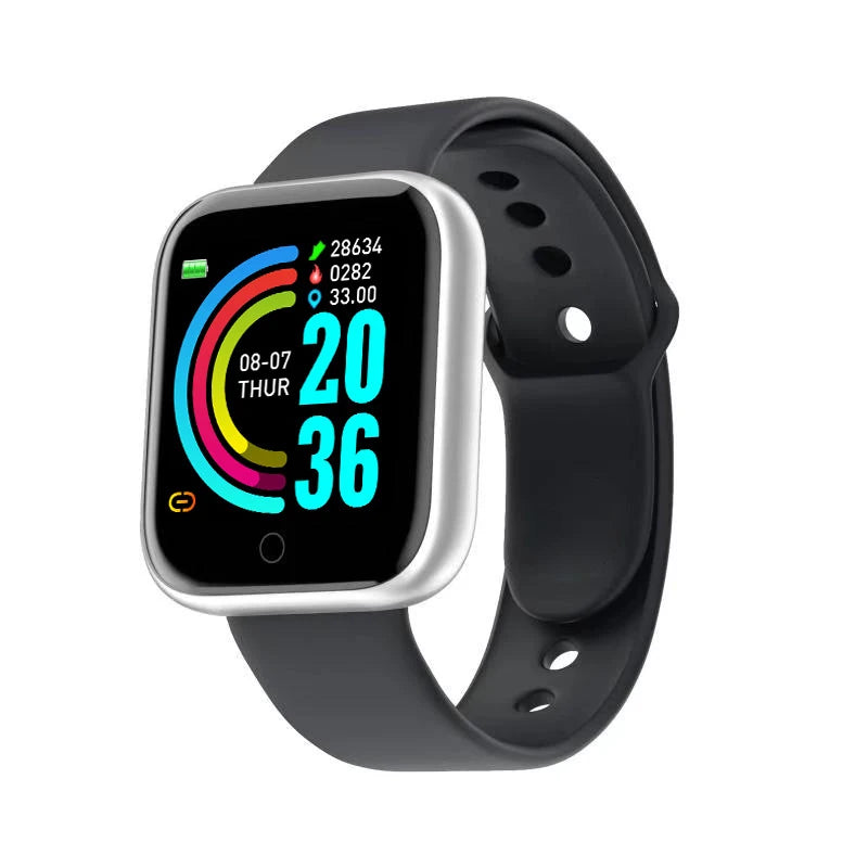 Multifunction Bluetooth Smartwatch – Phone, Music, Sports, White, Y68 D20