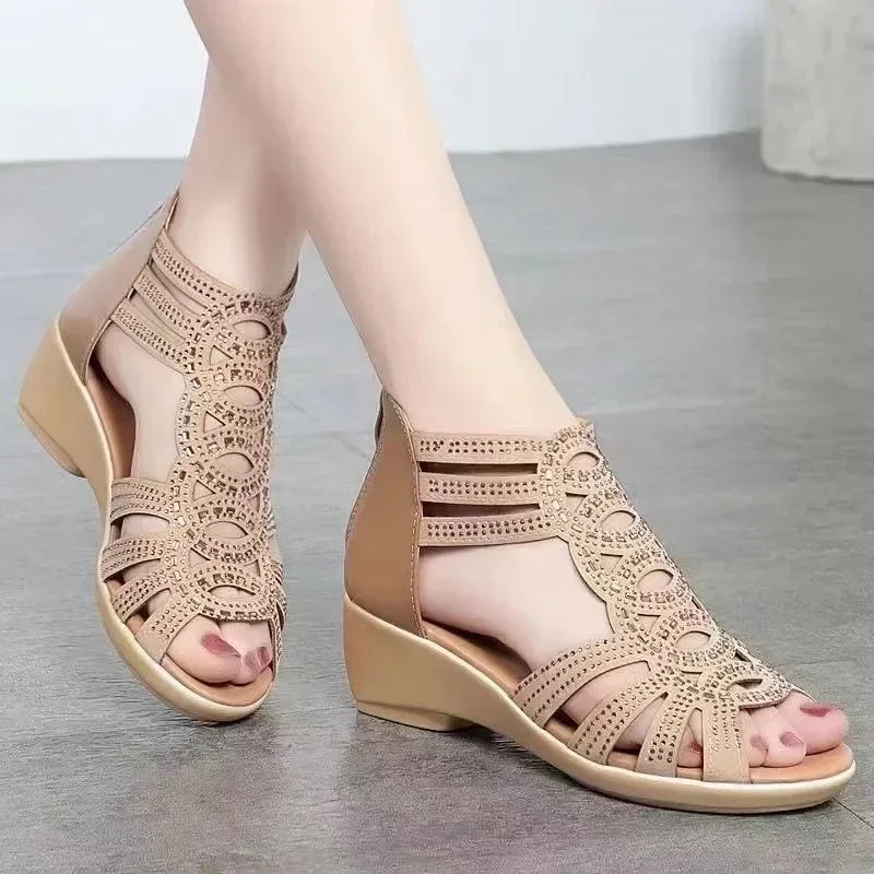 Roman Sandals for Women Summer  Soft Sole Outer Wear Women's Wedge Shoes Fashion Casual Designer Shoes for Women