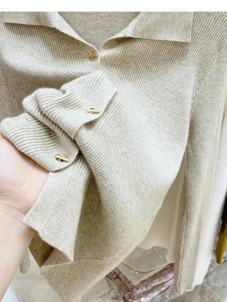Women Cardigans Autumn Winter Single Breasted Knitted Sweater Spring Fashion Short Knitwear Solid Jumpers