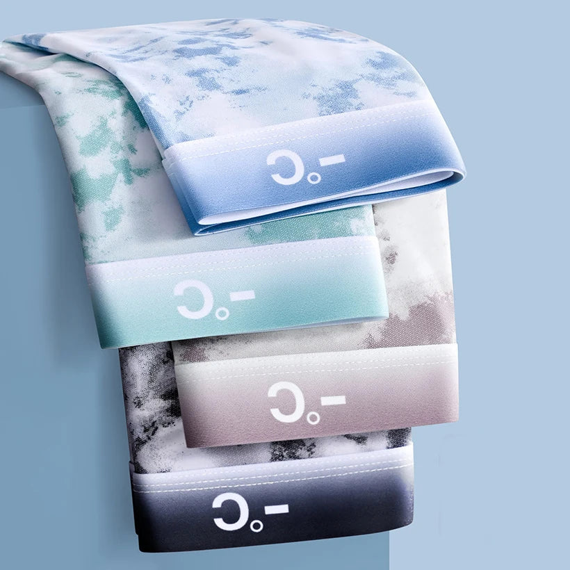 4pcs Boxer Shorts Men's Ice Silk Underwear Cool Underpants Breathable Sexy Thin U Convex Lingerie