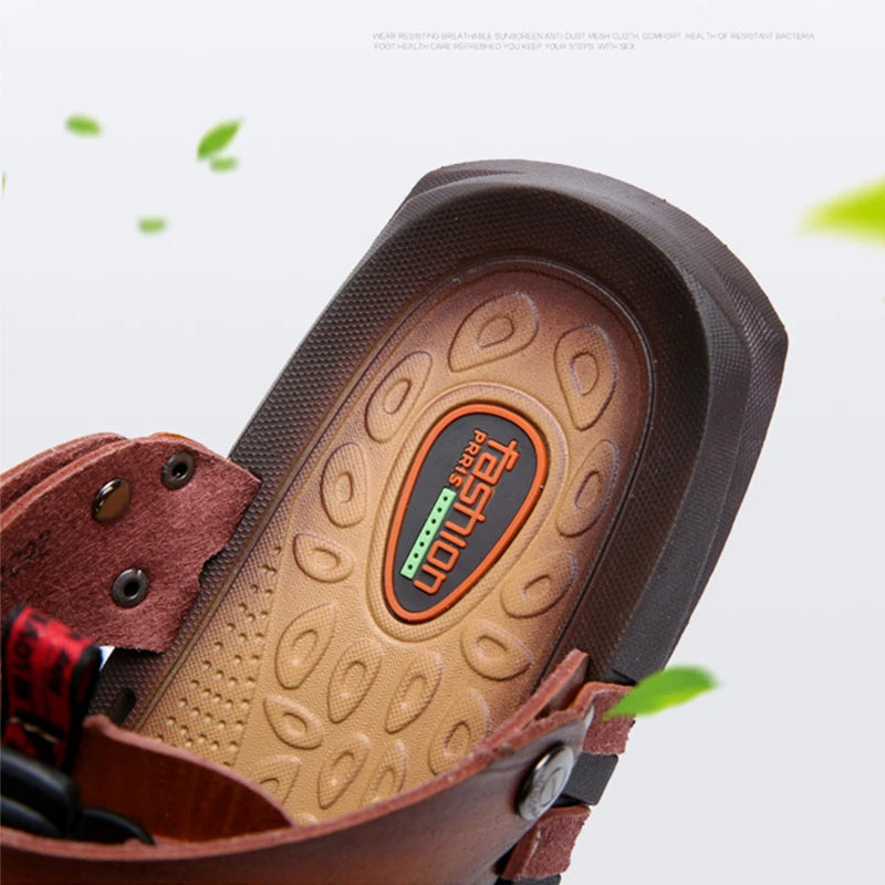 Slippers  Retro Large Sandals Soft Sole Outdoor Beach Shoes Breathable Outwear