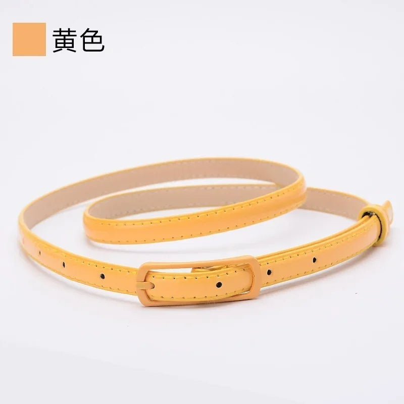 Ladies Fine Belt Word Buckle PU Belt Ladies Fashion Belt Thin Waist Skirt